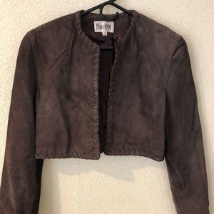 MAXIMA Brown Suede Jacket Size 2